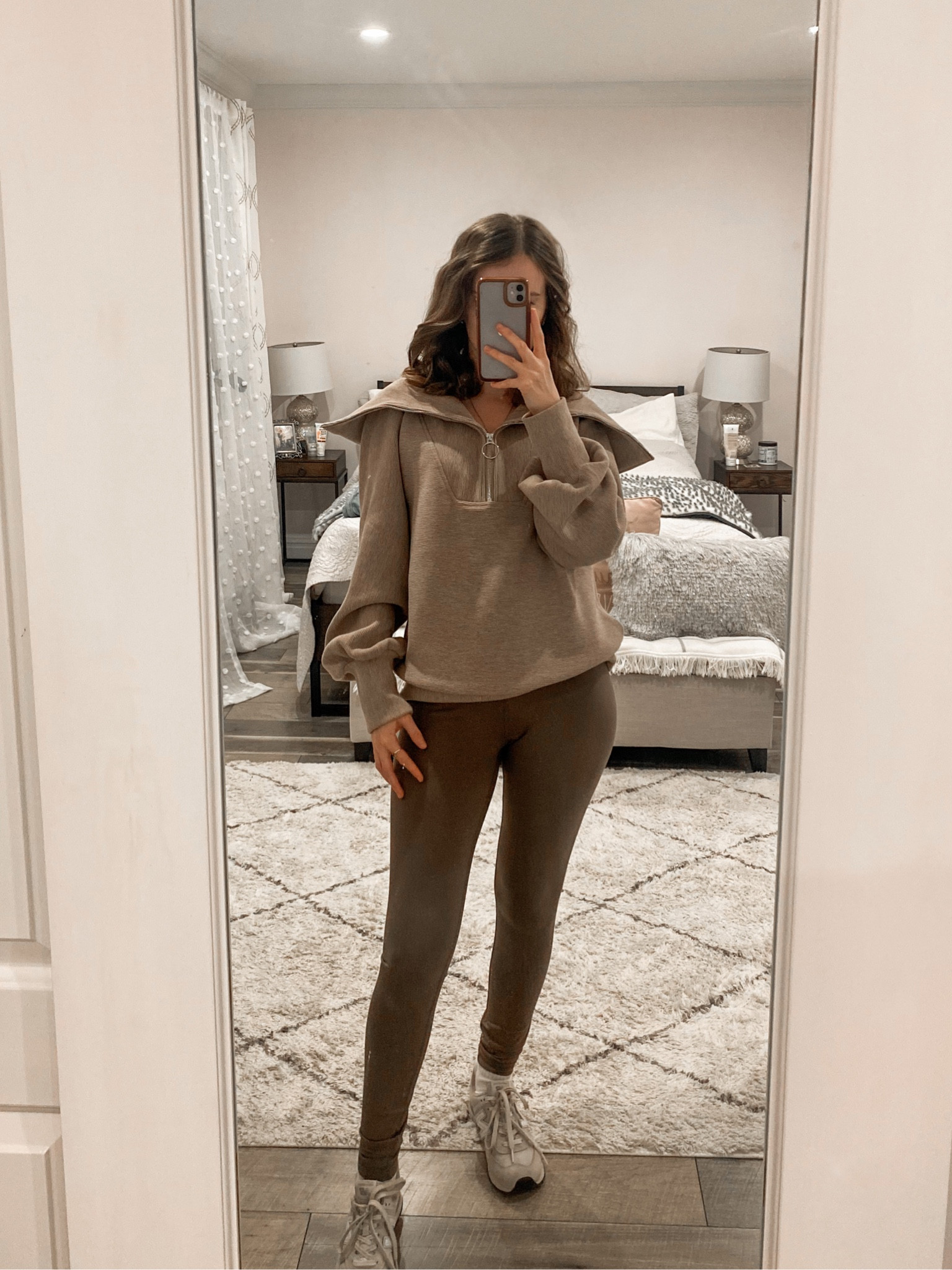 A zip up sweater paired with leggings, sneakers makes a comfy but cute fall outfits. #LTKunder50 #LTKunder100 #LTKitbag #LTKshoecrush #LTKsalealert #LTKstyletip #LTKtravel #LTKfit 

Pullover | sweater outfit | half zip sweater | sweatshirt | quarter zip sweater | leggings outfits | casual outfits | brown leggings | fall leggings | Nordstrom | amazon fashion | amazon finds |  fall outfit inspo | fall outfit ideas | fall shoes | new balance sneakers | sneakers women | 

#LTKSeasonal #LTKU