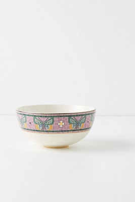 The Bistro Tile Stoneware Cereal Bowl: Garden Edition | Anthropologie (US)