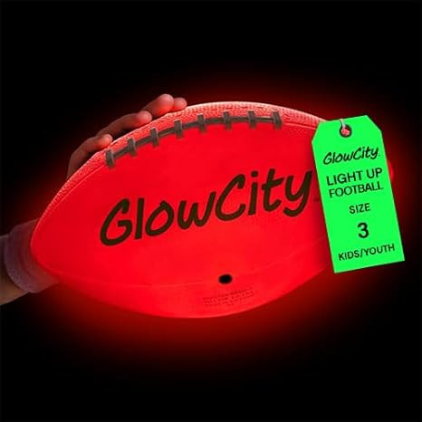 GlowCity Glow in The Dark Football - Light Up LED Ball - Perfect for Evening Play, Camping, and B... | Amazon (US)