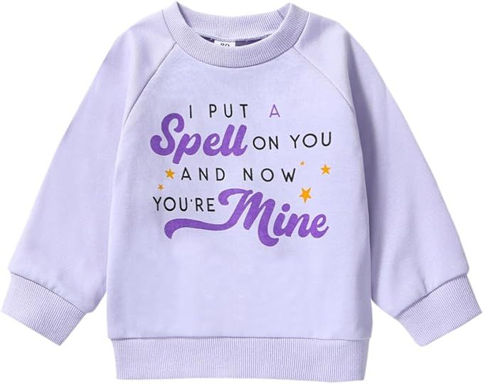 Lucikamy Toddler Baby Boy Girl Halloween Sweatshirt Long Sleeve Letter Print Shirt Pullover Sweat... | Amazon (US)
