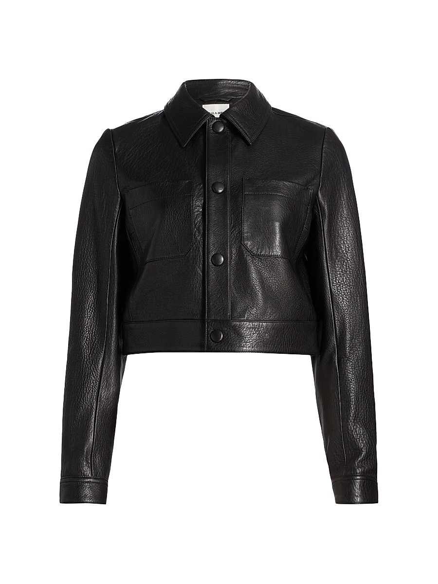 Women's The Small Leather Jacket - Black - Size Small | Saks Fifth Avenue