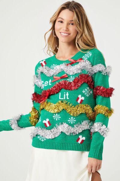 Get Lit Christmas Sweater | Forever 21 | Forever 21 (US)