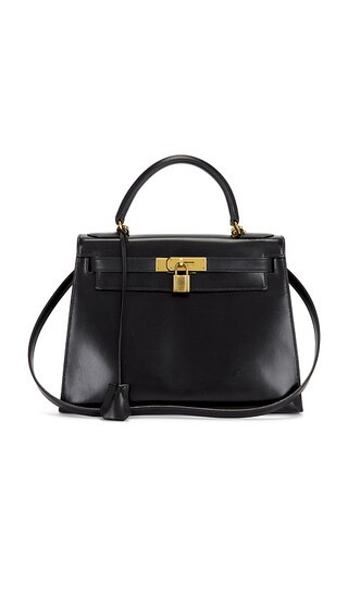 Hermes Box Kelly 28 Handbag in Noir | Revolve Clothing (Global)
