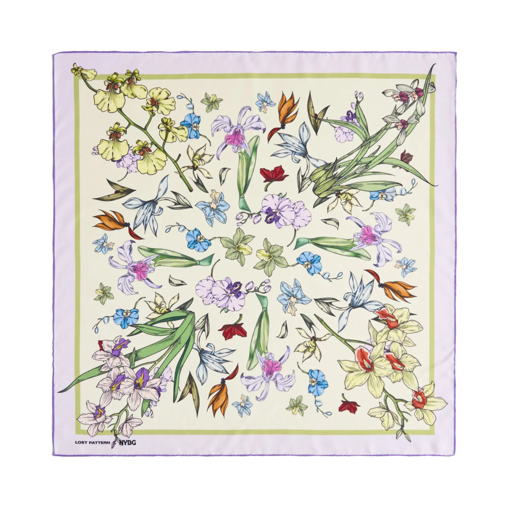 X NYBG "Orchid Symphony" Silk Bandana Scarf | Nordstrom | Nordstrom