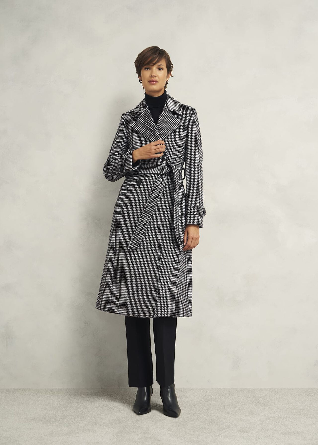 Bromley Coat with Wool | Hobbs US | | Hobbs