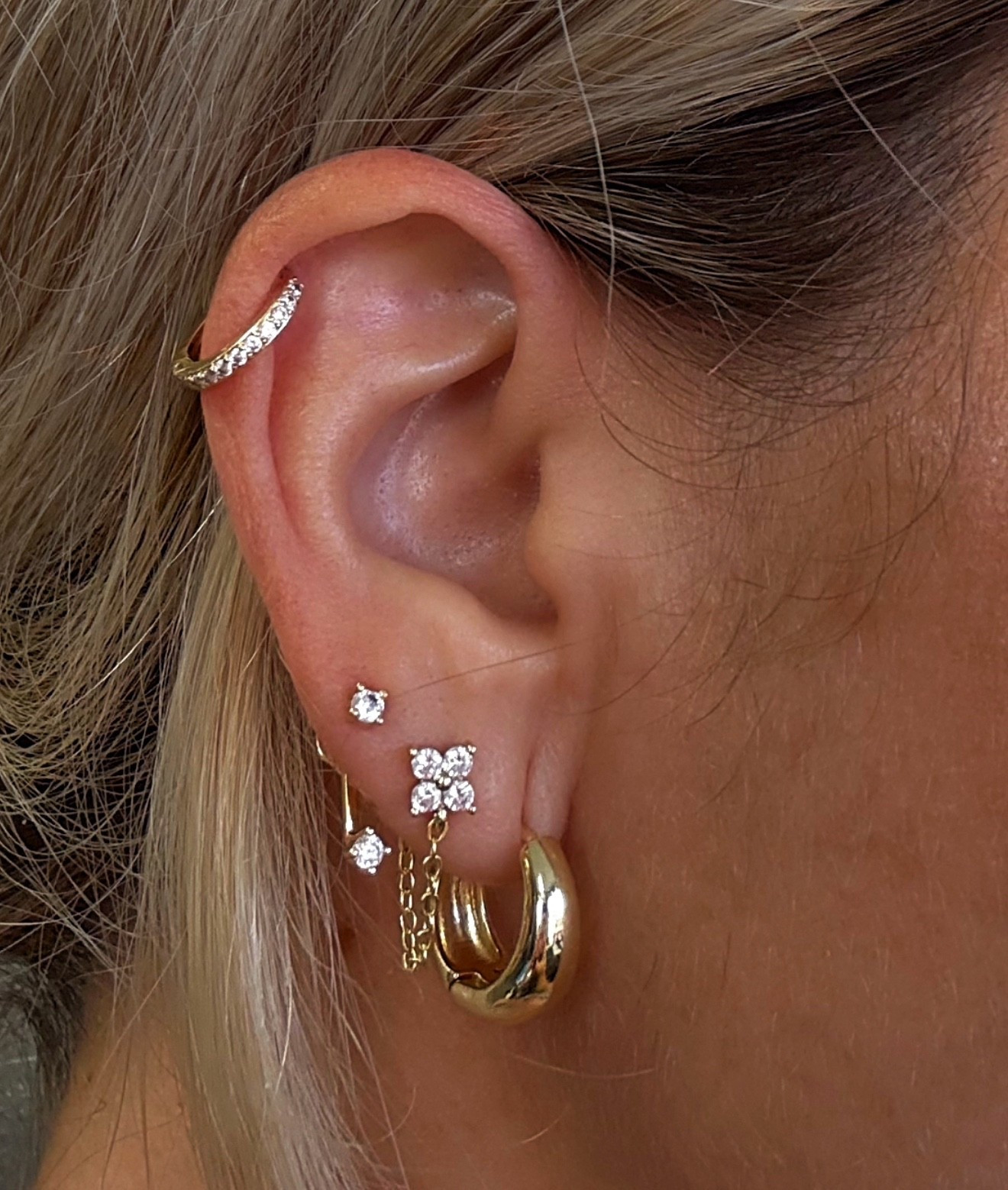 Amazing earring stack! I’ve been loving these earrings - super affordable and they haven’t tarnished or irritated my ears 