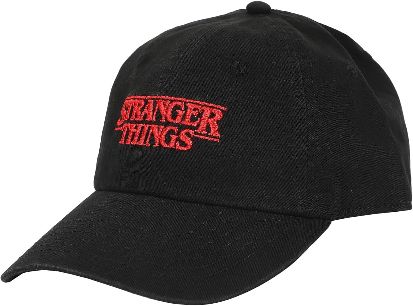 Bioworld Stranger Things Logo Black Unstructured Baseball Cap | Amazon (US)