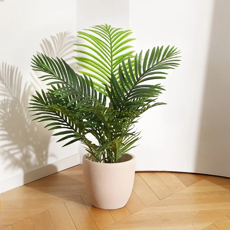 3 Feet Fake Majesty Palm Plant Artificial Majestic Palm Faux Ravenea Rivularis in Pot for Indoor ... | Walmart (US)