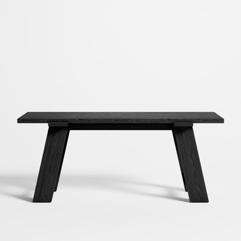 Madison 72" Ebonized Pine Wood Desk + Reviews | Crate & Barrel | Crate & Barrel