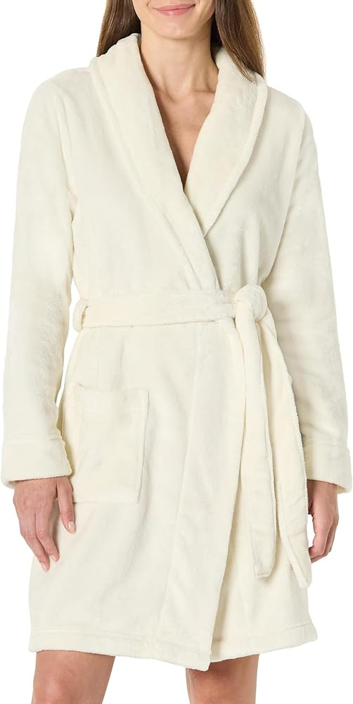 Amazon Essentials Women's Mid-Length Plush Robe (Available in Plus Size) | Amazon (US)