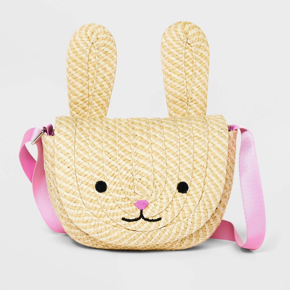 Girls' Straw Bunny Crossbody Bag - Cat & Jack™ | Target
