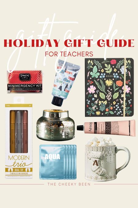 Holiday gift guide for the teachers. The best smelling candle, a cute planner, the cutest mug, hand lotion, and more! Let the teachers know how much you appreciate them! 

#LTKSeasonal #LTKGiftGuide #LTKHoliday