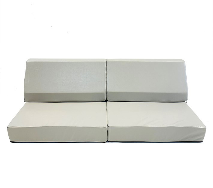 Foamnasium Blocksy Mini Kids Couch, White | Pottery Barn Kids