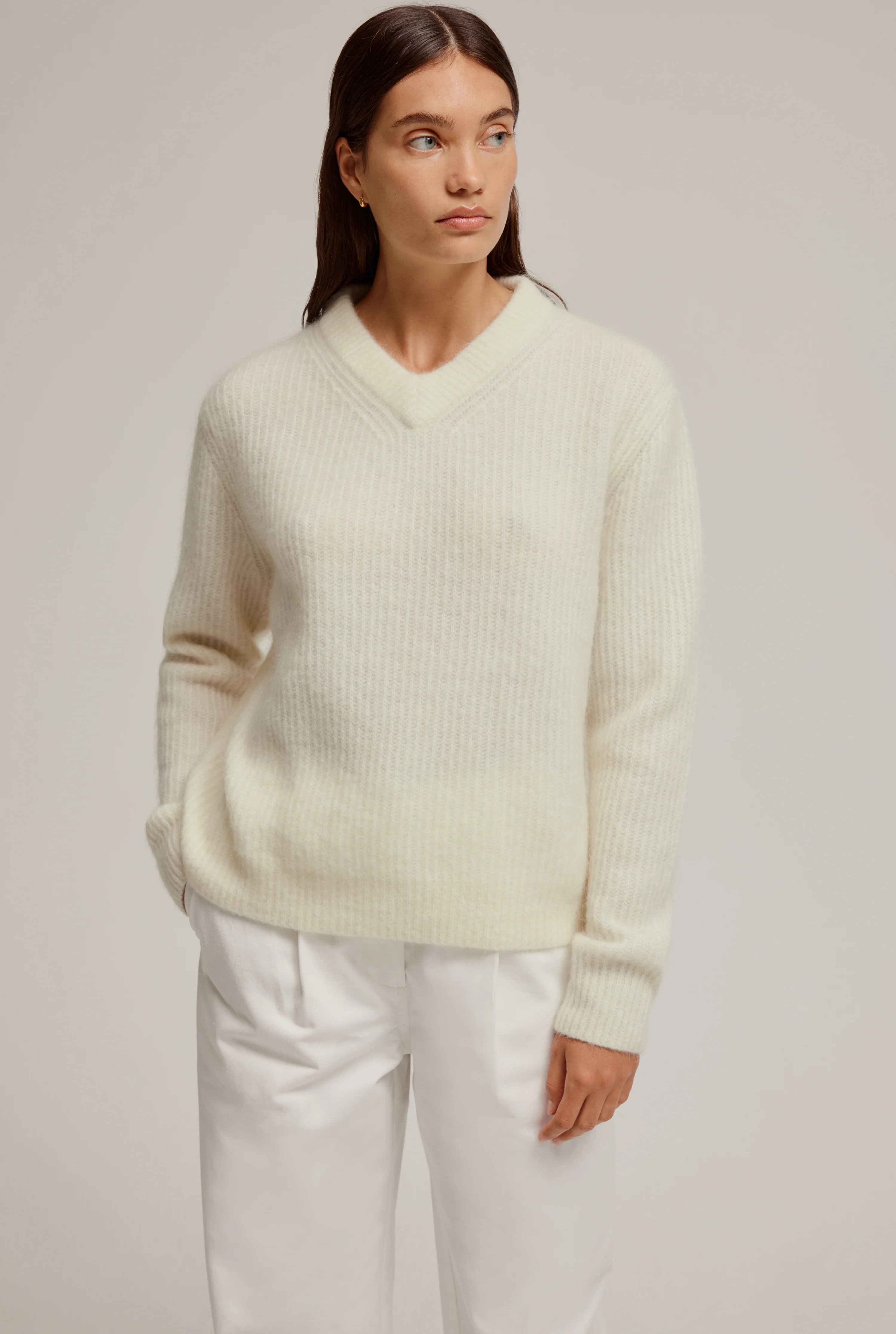 Mohair V Neck Sweater | Venroy AU