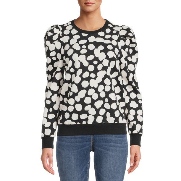 The Get Women's Sweatshirt with Puff Sleeves | Walmart (US)