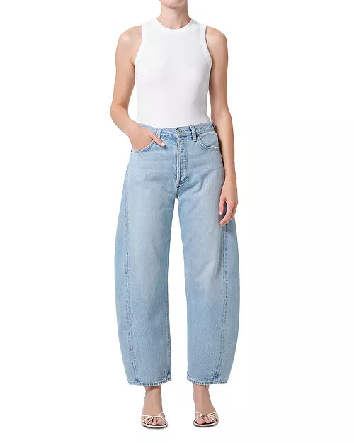 AGOLDE Luna Pieced High Rise Barrel Jeans in Addition | Bloomingdale's NEW & NOW The Denim Shop | Bloomingdale's (AU)