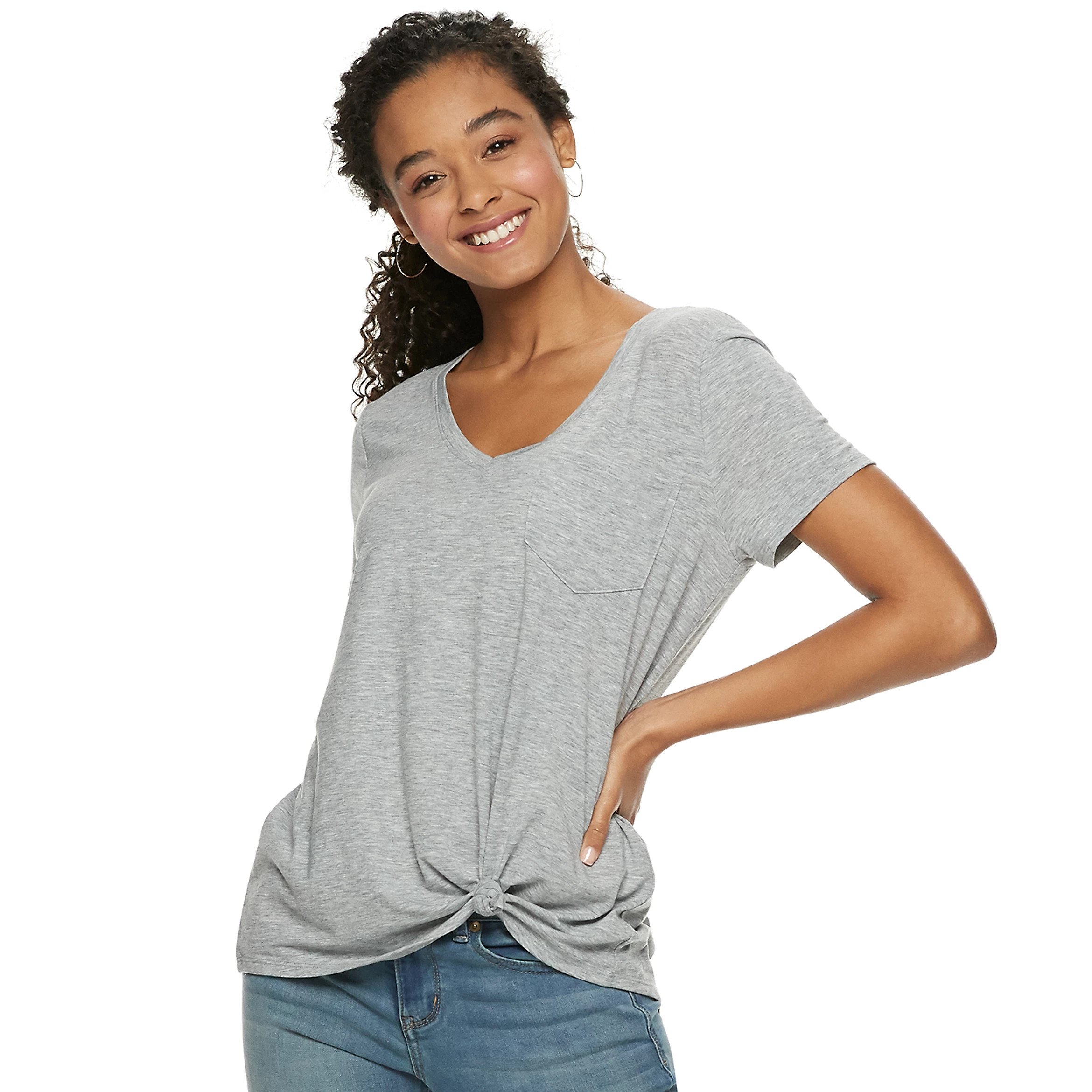 Juniors' SO® Oversized Pocket Tee | Kohl's