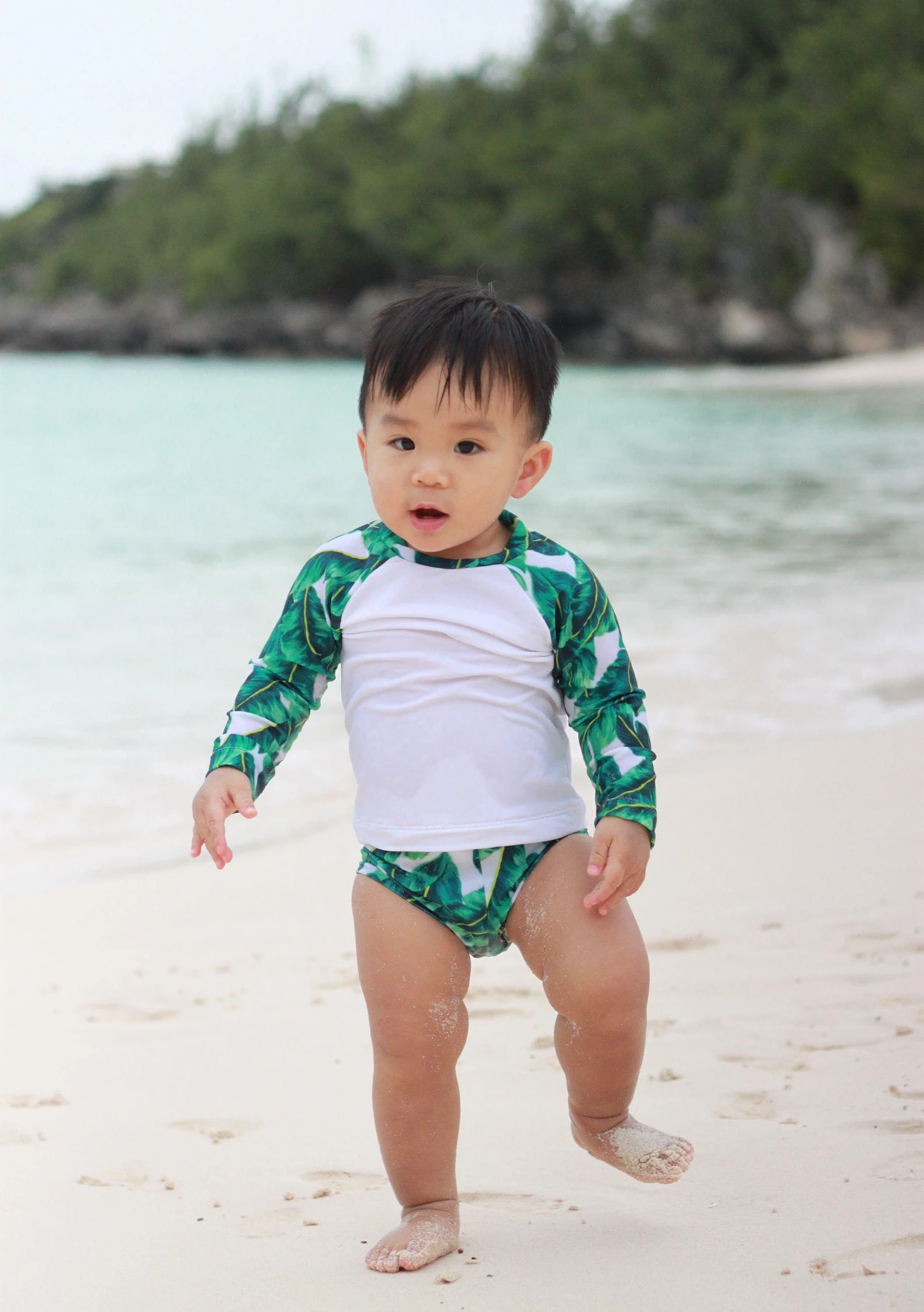 Boys Leaf Boy Rash Guard & Bottom Set - Etsy | Etsy (US)