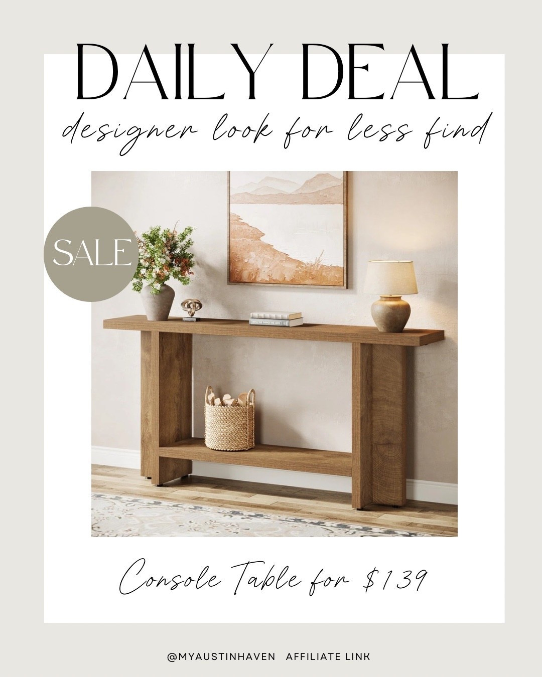 Farmhouse Console Table for $139 ✨

Daily deal, home sale, console table, entryway table, found it on wayfair

#LTKHome #LTKSaleAlert