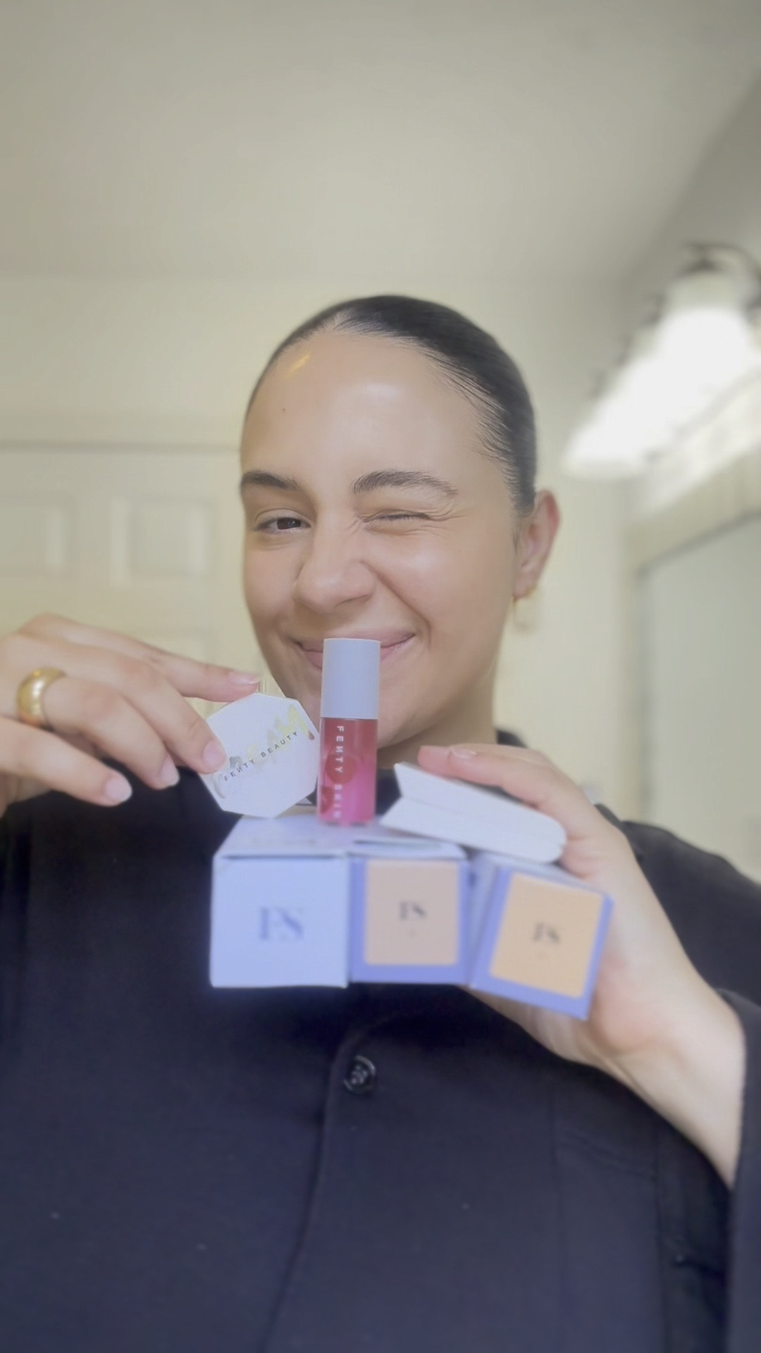 Thank you @fentyskin for gifting me these goodies!! I’m literally still in shock that I even received this. I feel so grateful.🥹🫶🏼


But as always, I’m gonna keep it 💯

Here’s my honest opions …..👀👀👀


I am obsessed with the Hydra visor. This to me is a more high coverage form of a tinted SPF/ CC cream. I love that I can use this instead of foundation, especially during the hotter summer days.☀️ however if you are an oily girl, you definitely would want to skip moisturizer when using this product and make sure to set it with the powder.


I’ve talked about the Hella thick mascara before and I like it buttttt … nothing has ever truly replaces my L’Oreal telescopic mascara
I love you RiRi you my girl lol 😂 🥹🫶🏼 

The cheeks out cream blush in the shade Petal Poppin🌸 Has to be one of my favorite go to blushes. I love the size it’s perfect for travel and not only does it have a beautiful pigment but it last all day.

The invisible matte instant setting and blotting powder left me the most shook because of its ability to transform my pores. This is definitely one that I will be purchasing myself!

I love the lip oil (shade Cherry Treat 🍒) it reminds me of those old school lip glosses beautiful 🍒 scent and keeps my lips super hydrated. 



#fentyskin #beautycreator #honestreview #fentybeauty 


#LTKBacktoSchool #LTKBeauty #LTKItBag
