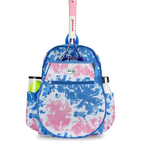 Big Love Tennis Backpack, Blue and Pink Tie Dye | Maisonette