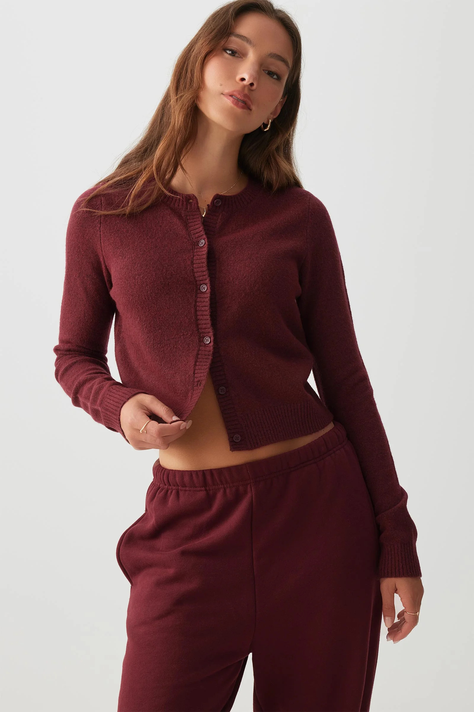 Crew Neck Cardigan | Ardene