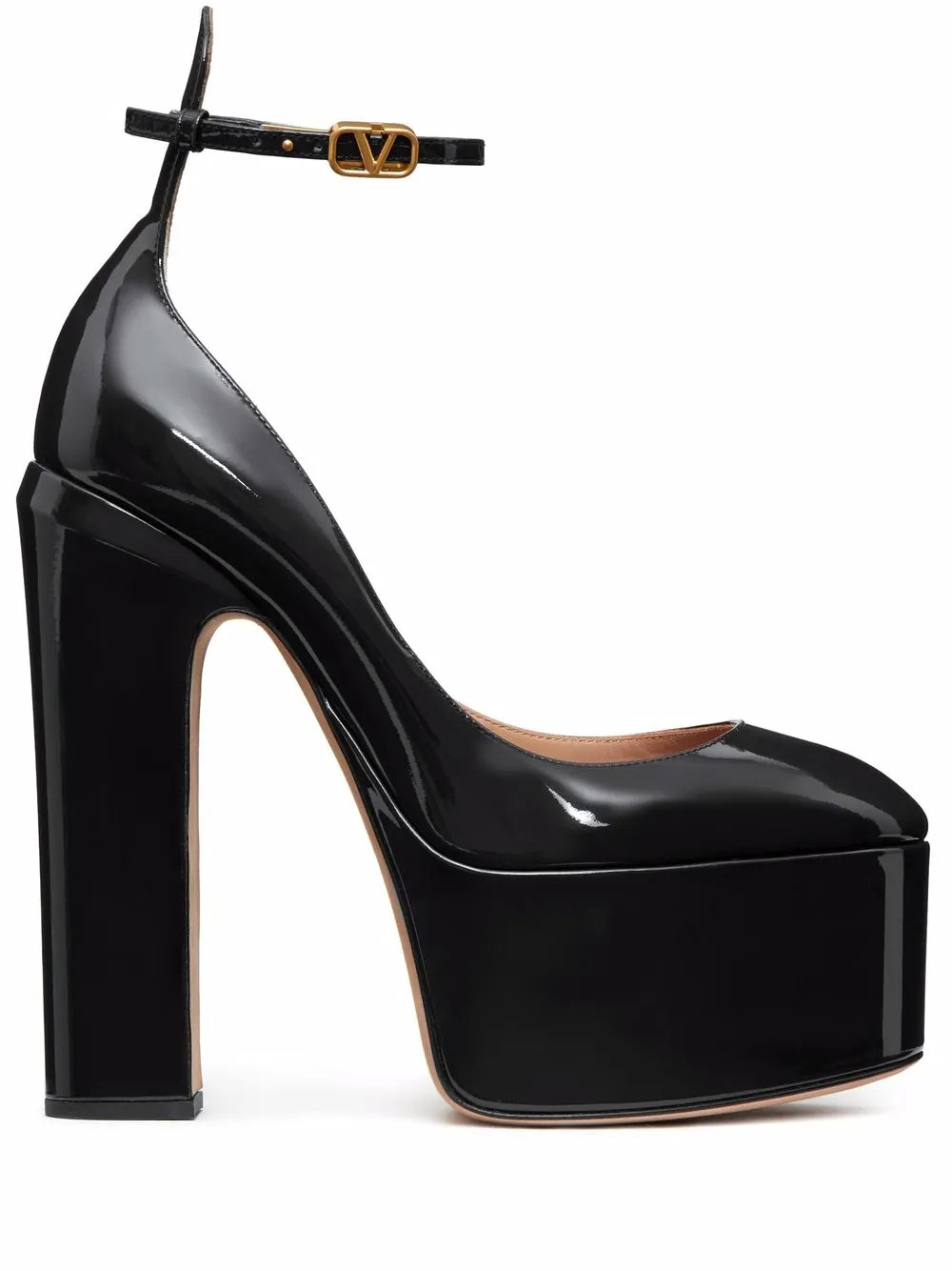 Valentino Garavani Tan-Go 155mm patent-leather Pumps | Black | FARFETCH | Farfetch Global
