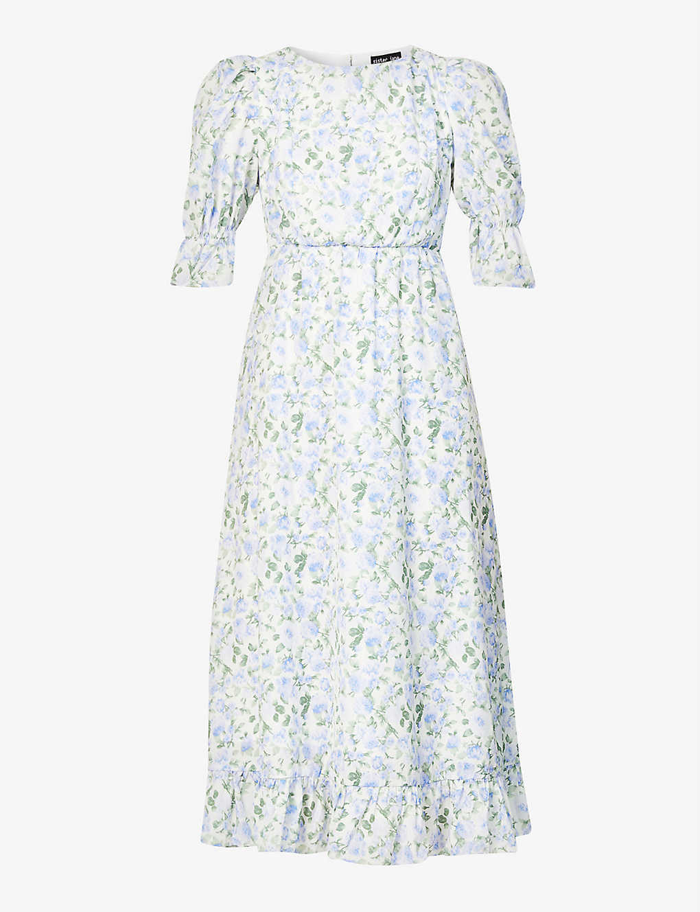 Forget-Me-Not floral-print stretch-crepe midi dress | Selfridges