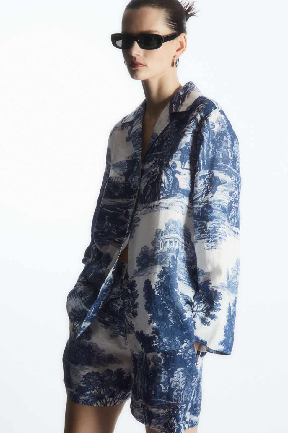 FRENCH TOILE SHIRT - BLUE / WHITE - Blouses - COS | COS (US)