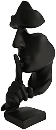 Siterfa Silence is Gold Thinker Statue Resin Creative Abstract Sculpture Table Decoration Sculpture  | Amazon (US)