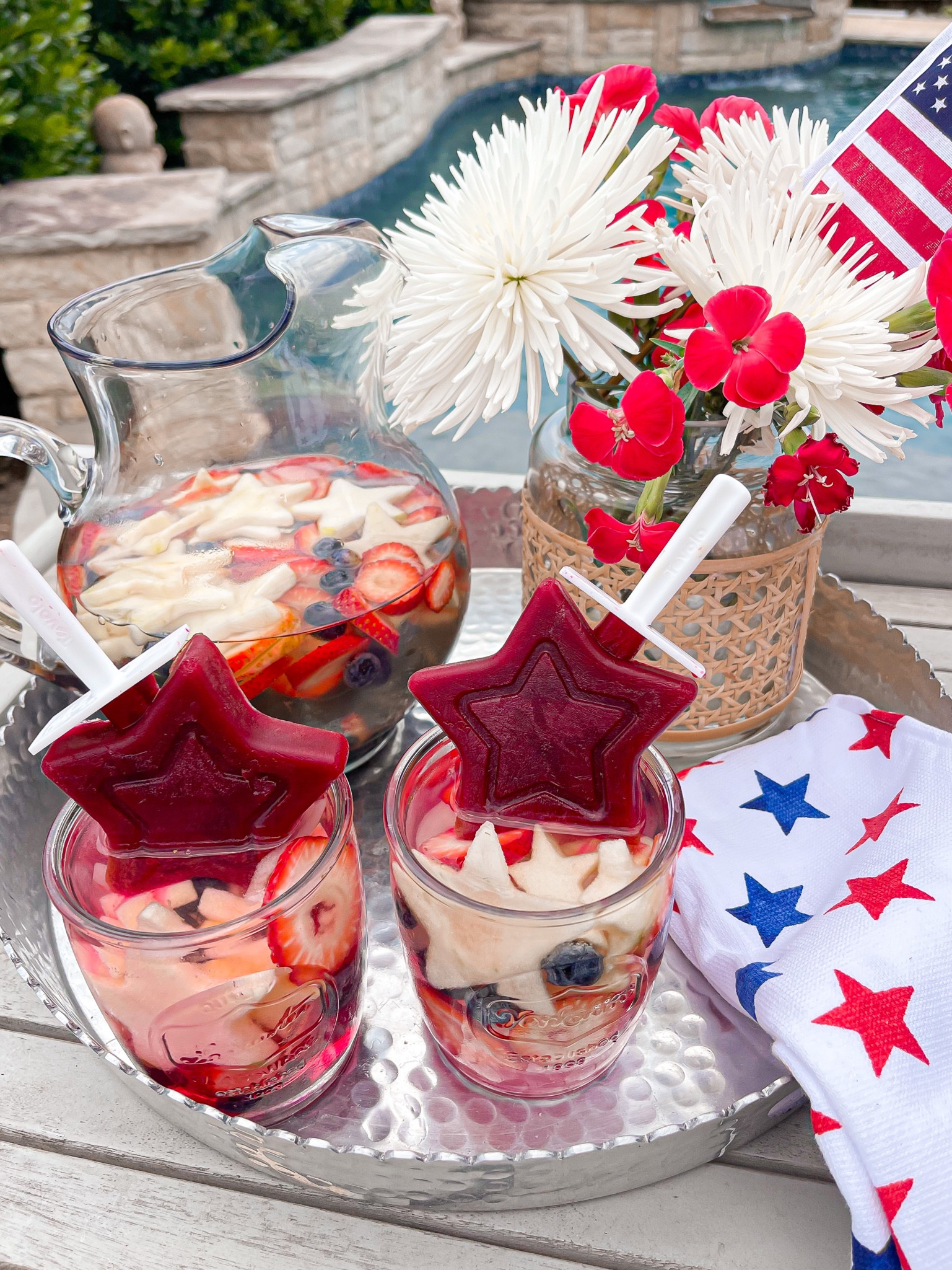 Patriotic sangria! Perfect for memorial day or Fourth of July! 

Star ice molds - star shaped cookie cutters - sangria 

#LTKSeasonal #LTKunder50 #LTKhome
