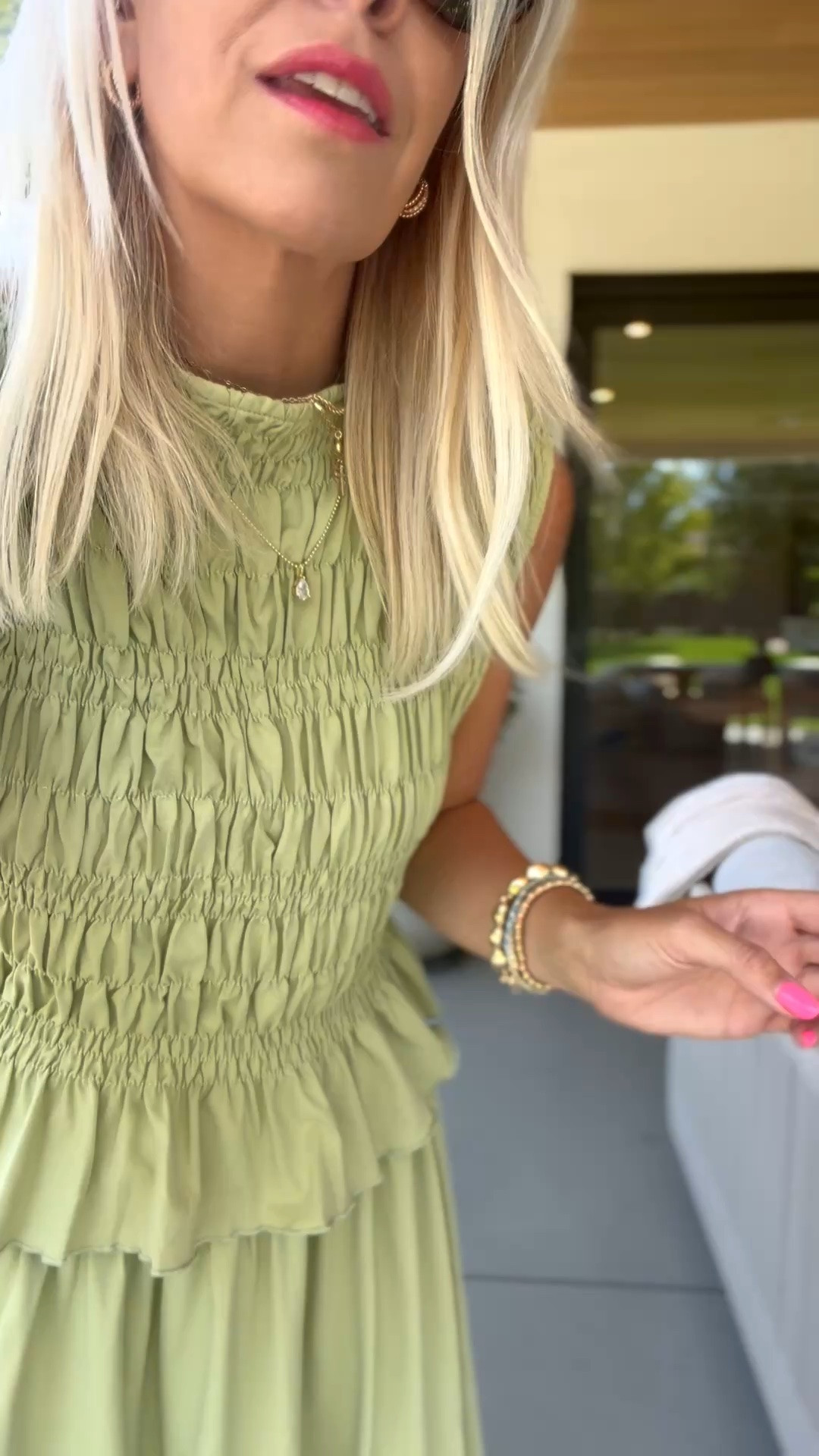 Cutest smocked skirt set from Amazon! I love all the details