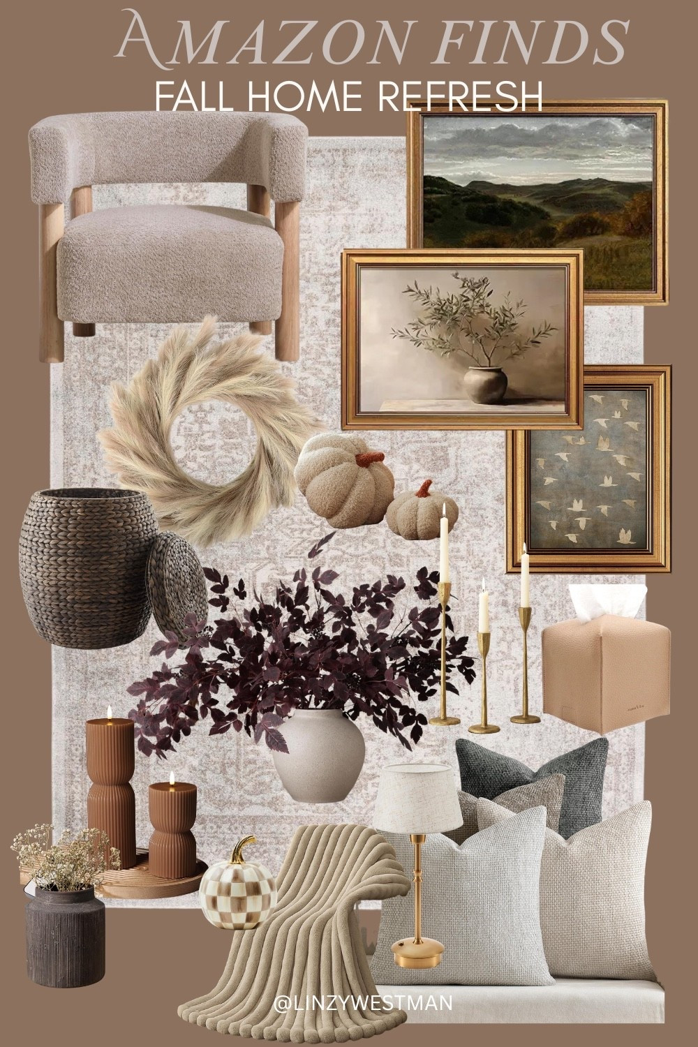 FALL HOME DECOR FINDS: warm neutrals, textured pillows, and cozy candlelight 🕯️🍂

#LTKSeasonal #LTKHome