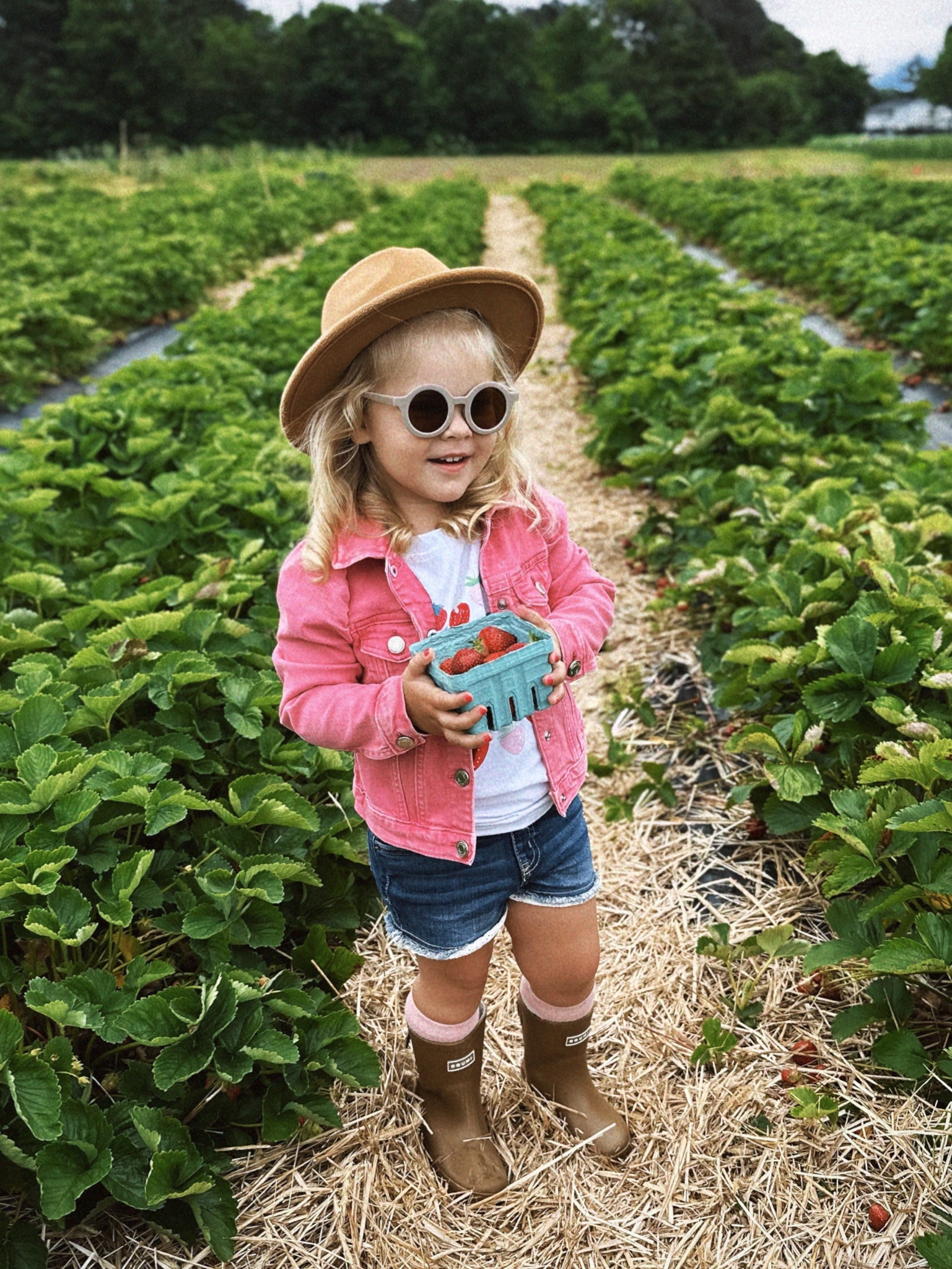 Strawberry picking 🍓
Jacket is gap x barbie, rain boots are from goumi kids 

#LTKStyleTip #LTKKids #LTKFamily