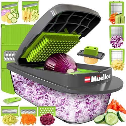 Mueller Pro-Series 10-in-1, 8 Blade Vegetable Slicer, Onion Mincer Chopper, Vegetable Chopper, Cutte | Amazon (US)