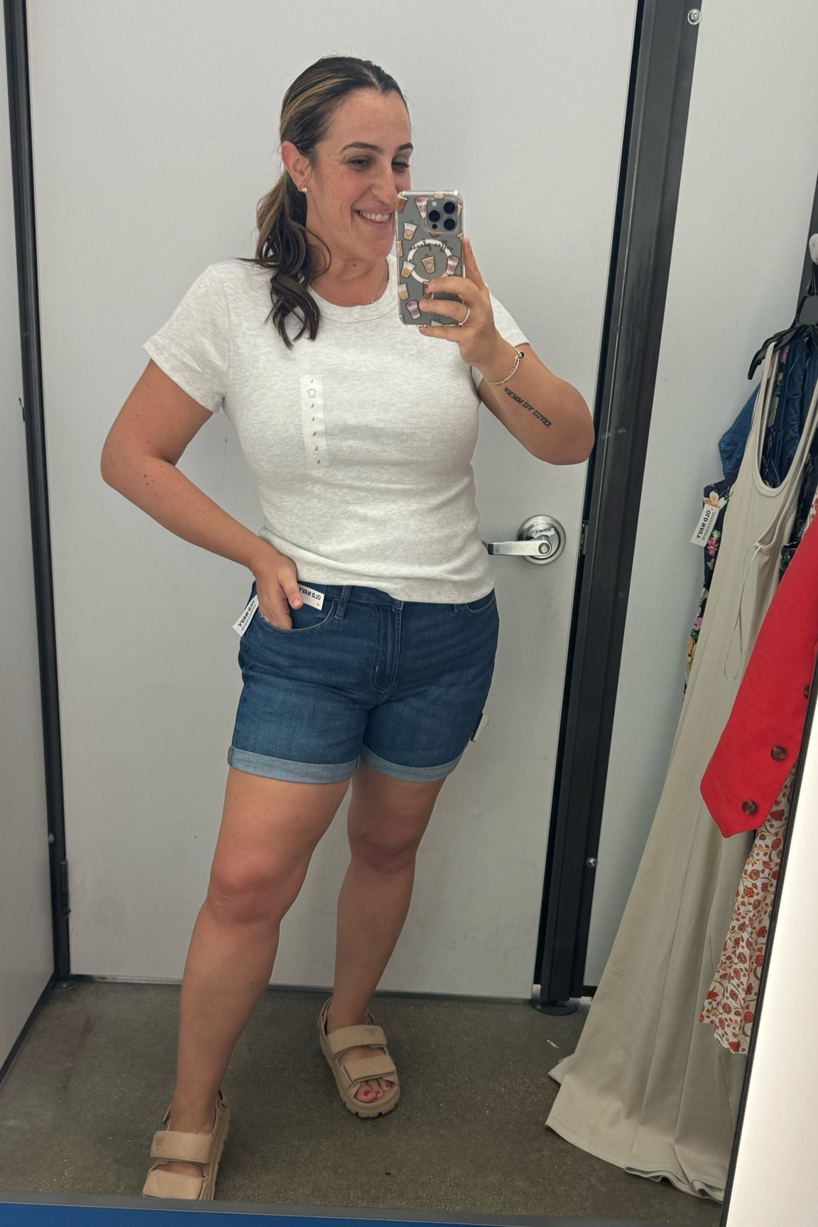 The best ribbed tees! Thick and great quality. Perfect in a large. Shorts a stretchy and comfy. I sized up but didn’t need to. 

#LTKover40 #LTKmidsize #LTKstyletip