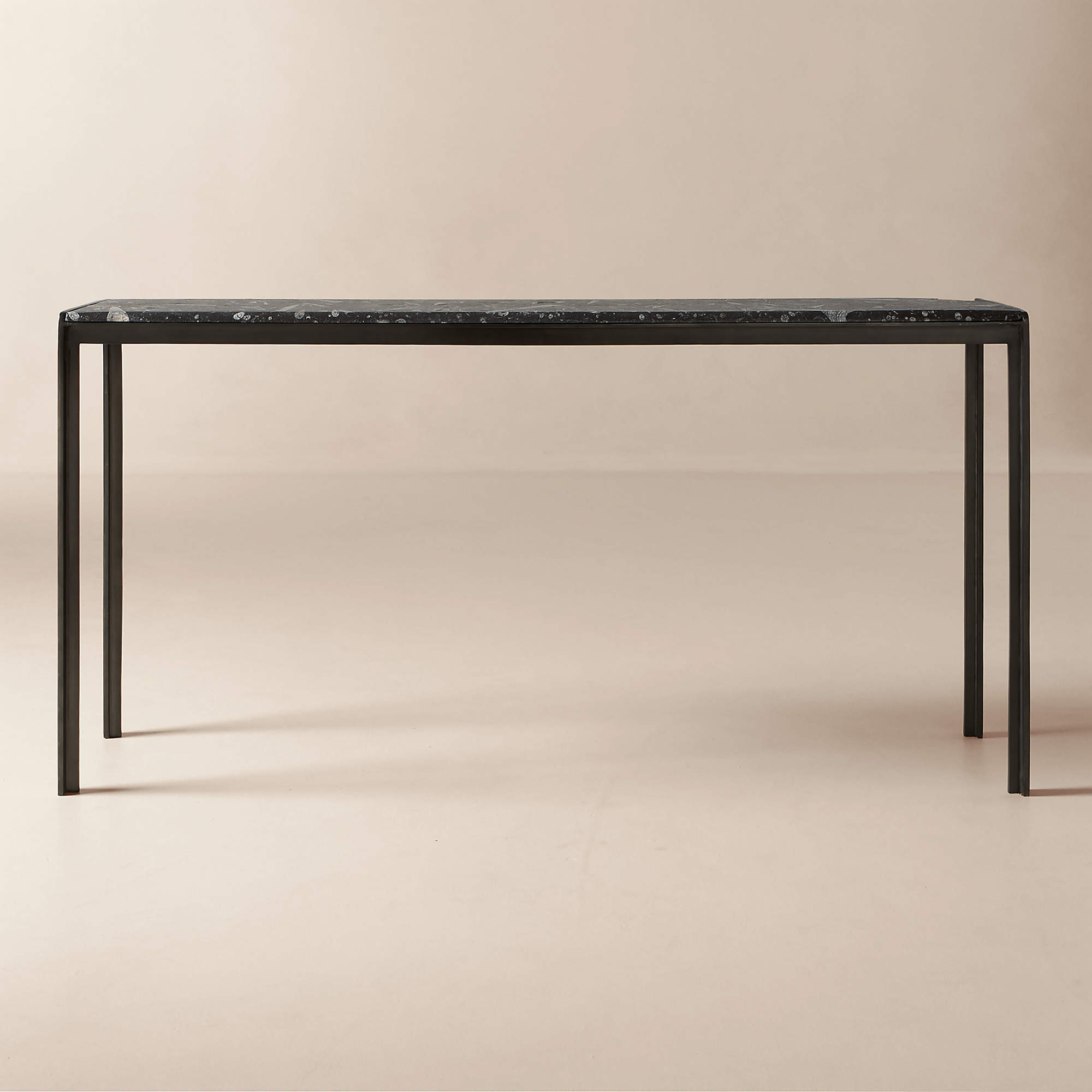 Rohe 60" Black Marble Console Table by Kravitz Design | CB2 | CB2