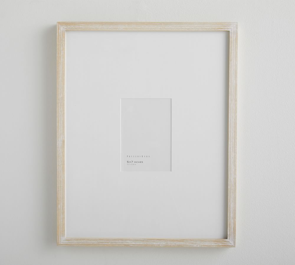 Wood Gallery Single Opening Oversized Mat Frame, 5x7 (16x20 overall) - White Wash | Pottery Barn (US)