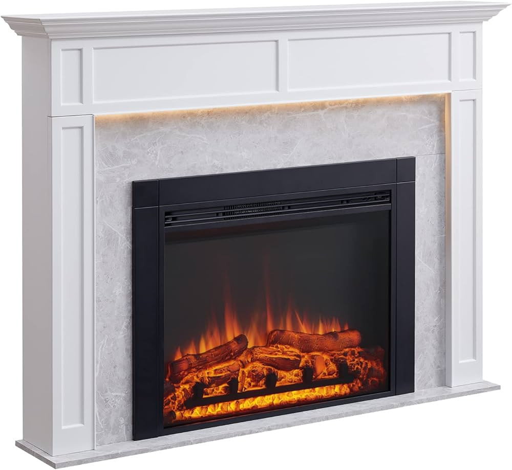 LegendFlame® Ashley Electric Fireplace with Mantel. 36" Electric Fireplace Insert with 60" W Man... | Amazon (US)