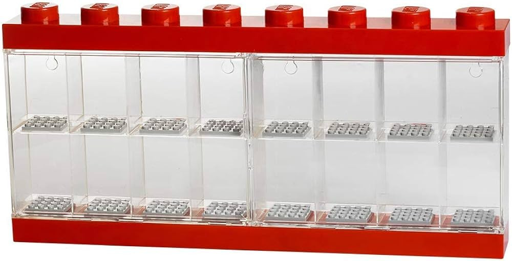 Lego Minifigure Display Case 16 Red, Large | Amazon (US)