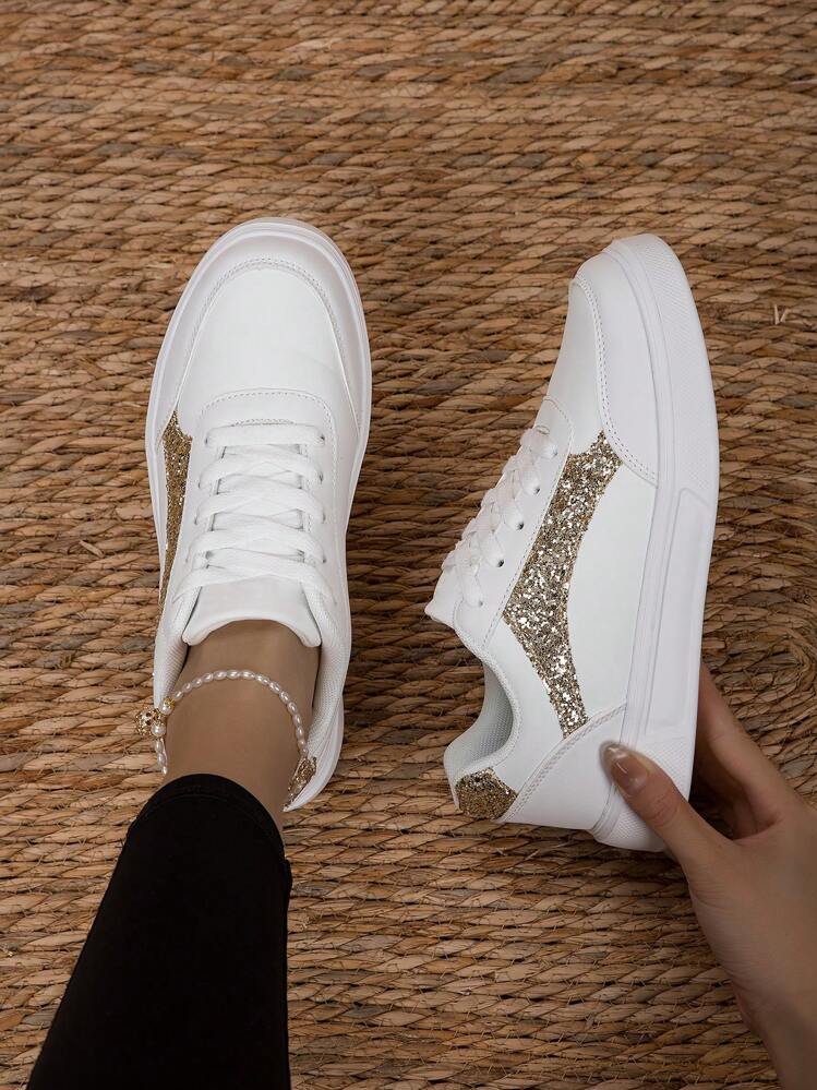 Cross-Border Fashionable Women White Shoes 2024 Spring/Summer New Style Shoes Lightweight Soft Bottom Casual All-Match White Sports Shoes | SHEIN