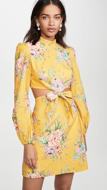 Zinnia Bow Cutout Short Dress | Shopbop