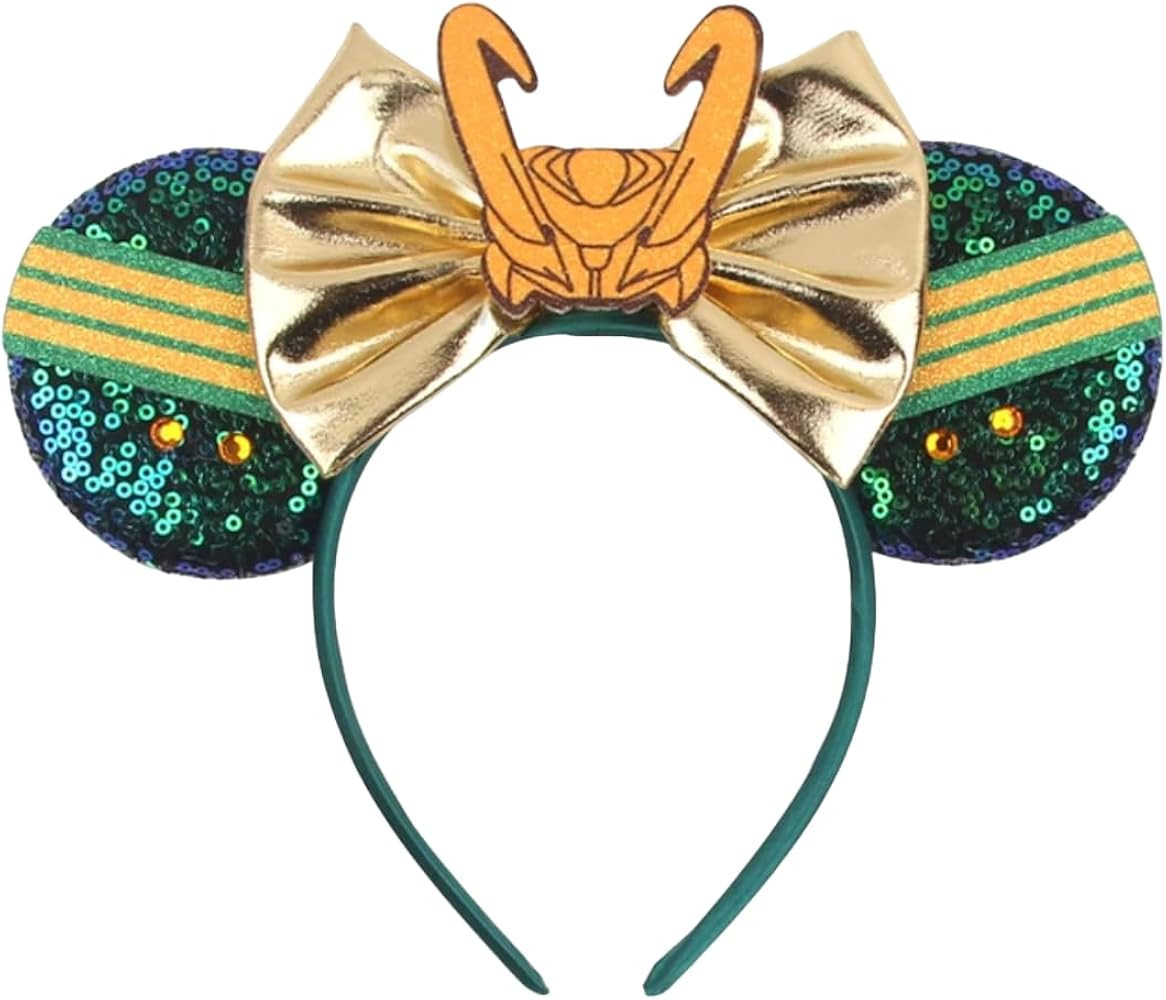CLGIFT Super Hero Mickey Ears, Women Minnie, Flexible Headband, Sequin Mouse | Amazon (US)