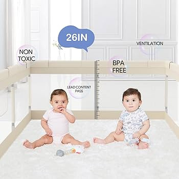 Fodoss Playpen Baby, 47x47inch Play Pen, Small Playard,Playpen for Apartment, Play Yard, Baby Act... | Amazon (CA)