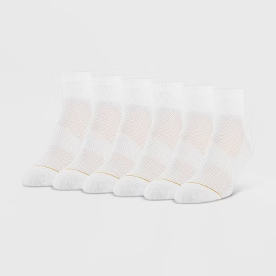 All Pro Women's 6pk Aqua Fx Ankle Socks - White 4-10: Moisture Wicking, Arch Support, Ventilating... | Target