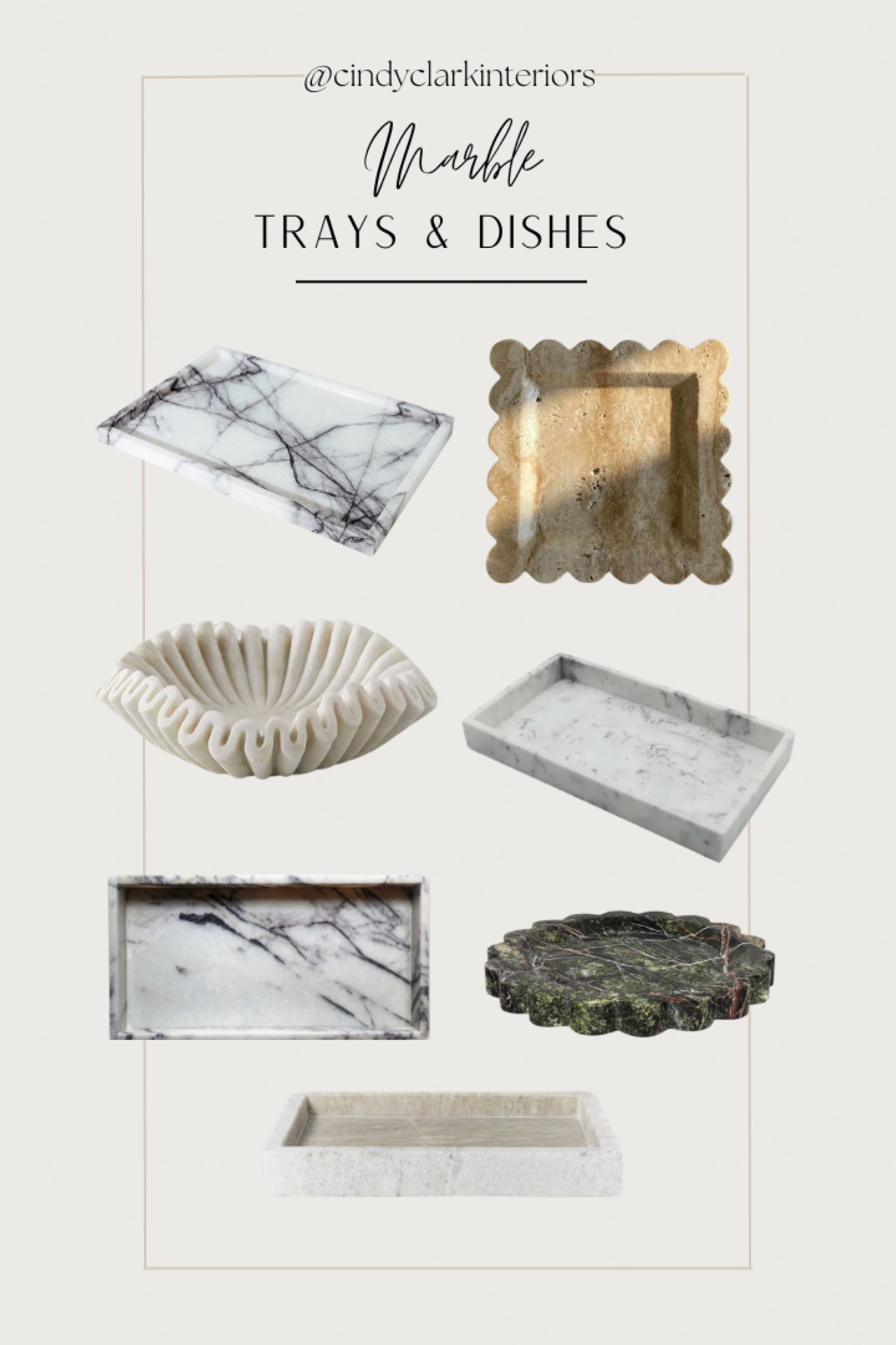 Marble trays and dishes. Love these for shelf styling, styled on a coffee table or console.

Marble tray, dish, scalloped

#LTKhome #LTKGiftGuide #LTKFind
