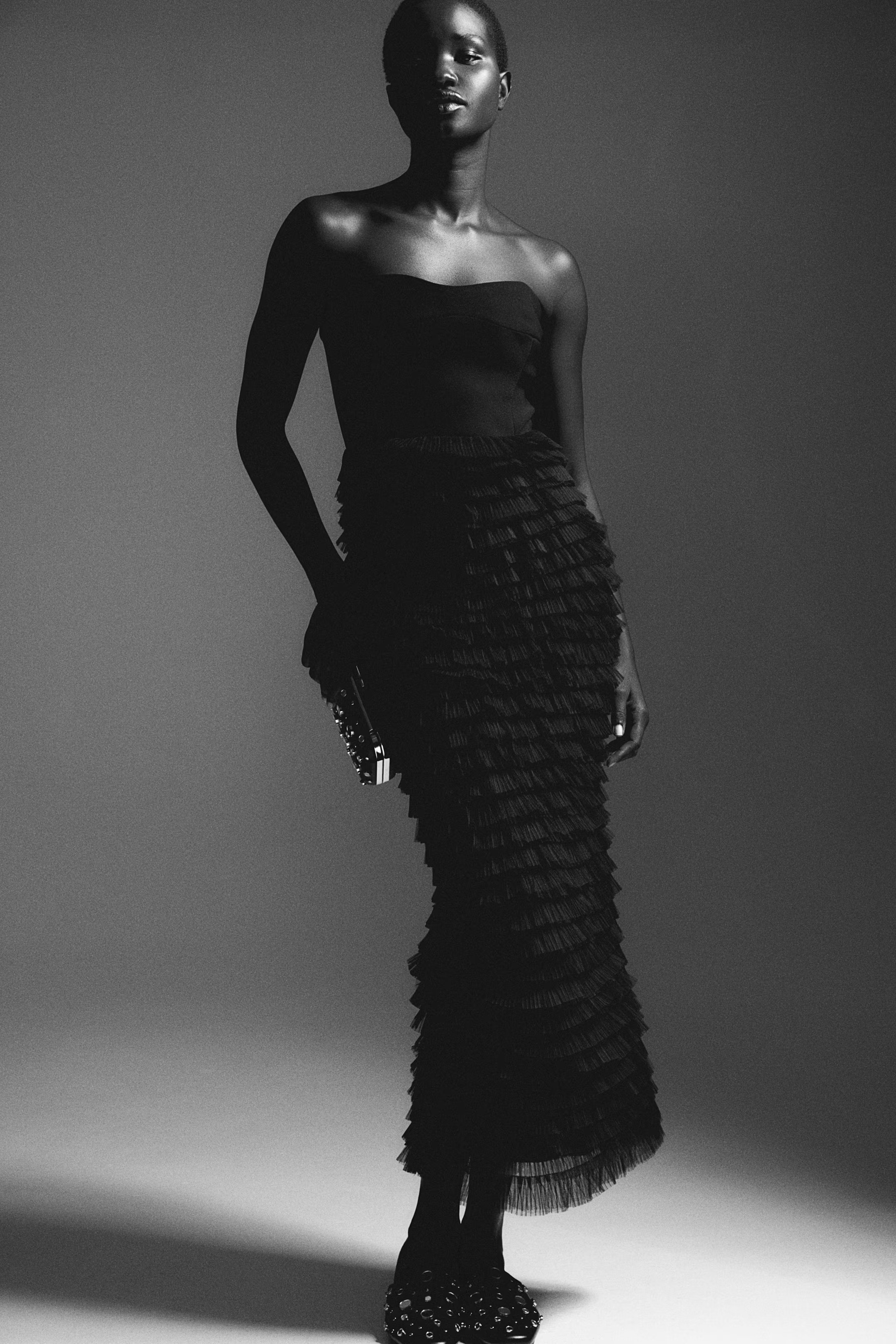 Bandeau-Kleid mit Tüllrock | H&M (DE, AT, CH, NL, FI)