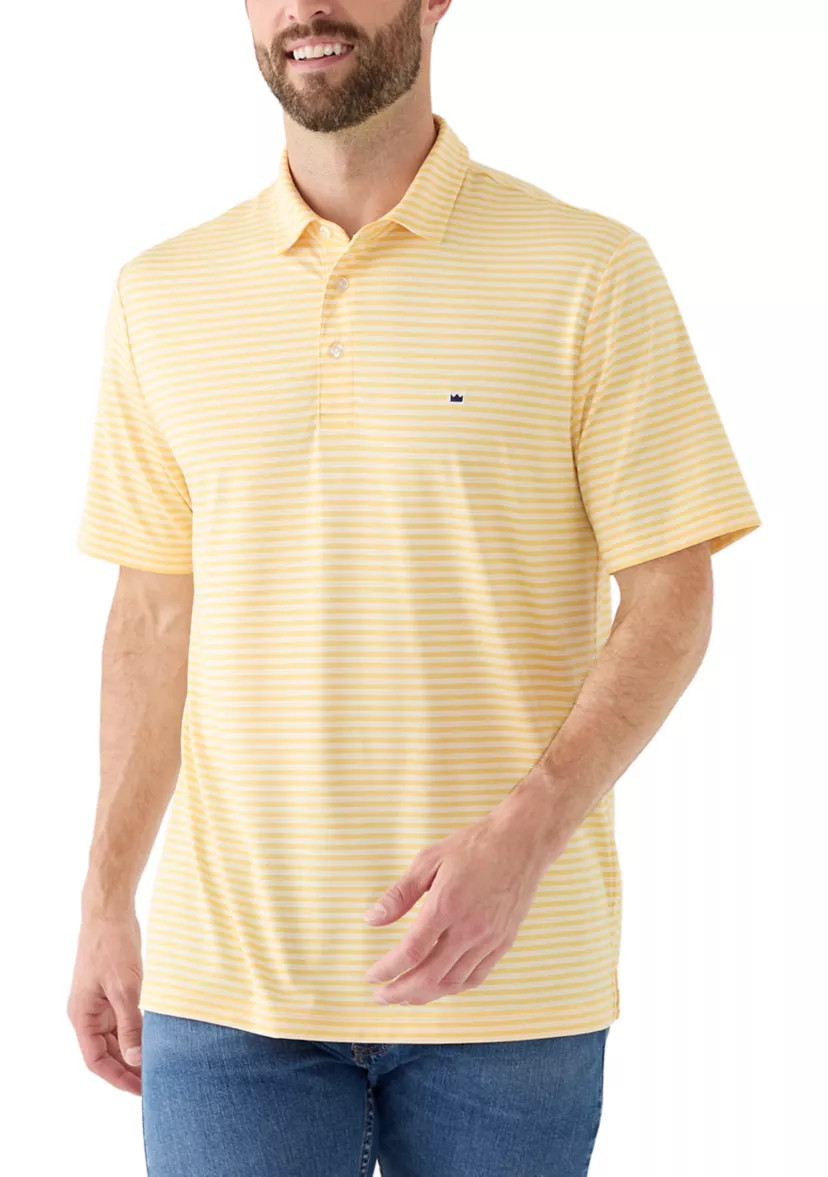 Women's Short Sleeve Striped Performance Polo Shirt | Belk
