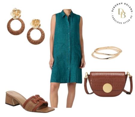 I love a sundress for summer! It’s cool, casual and comfy on those sweltering days.
This one is definitely a favorite of mine. Its clean lines and minimalist style are perfect for us mature gals. I love this one from @nordstrom in this stunning teal shade. I’ve paired it with these gorgeous brown slide sandals and embossed crossbody bag.



#LTKOver40 #LTKStyleTip