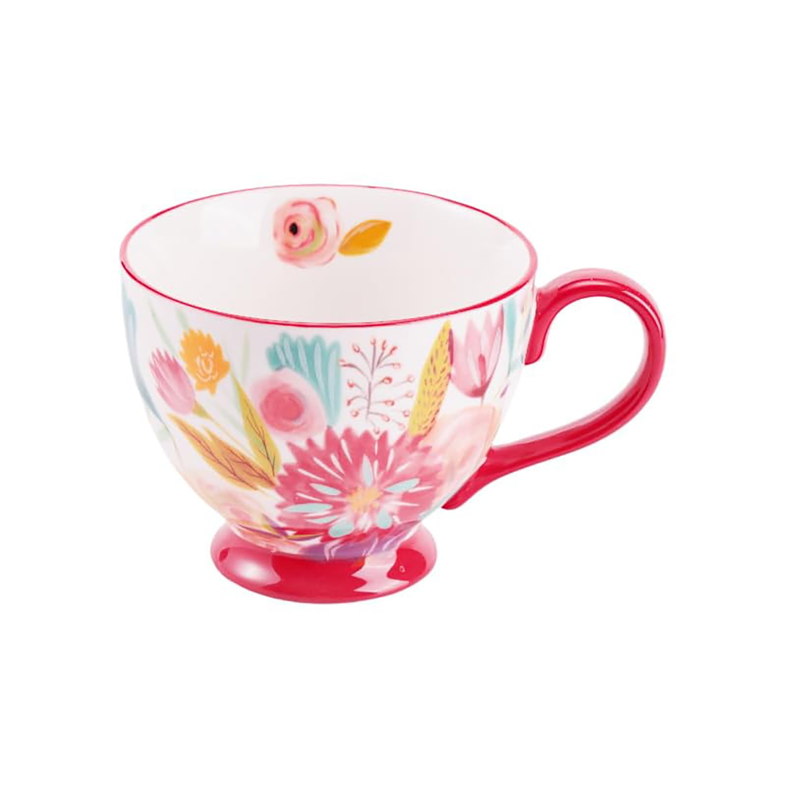 Autumn Handmade Large Ceramic Coffee Mug (15oz) Cute Cereal Vintage Flower Mugs Cozy Fall Gift Cu... | Amazon (US)